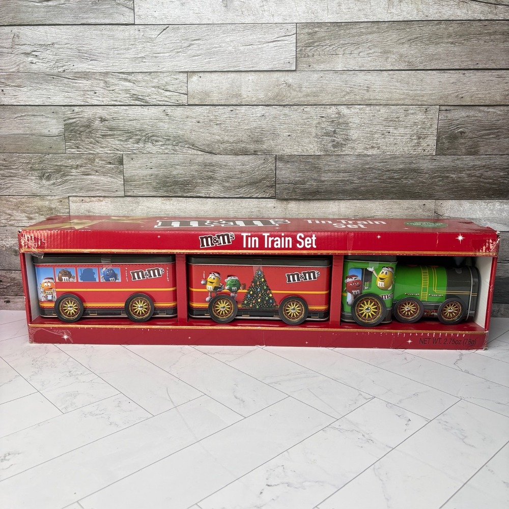 M&M's Collectible Tin Christmas Train Set 2018 - Mars M&M Collectibles